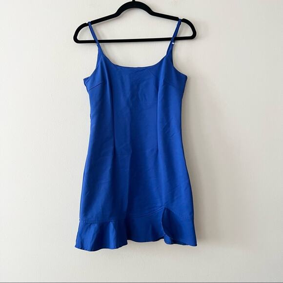 Revolve By the Way. Shayla Blue Ruffle Mini Dress - Picture 3 of 7